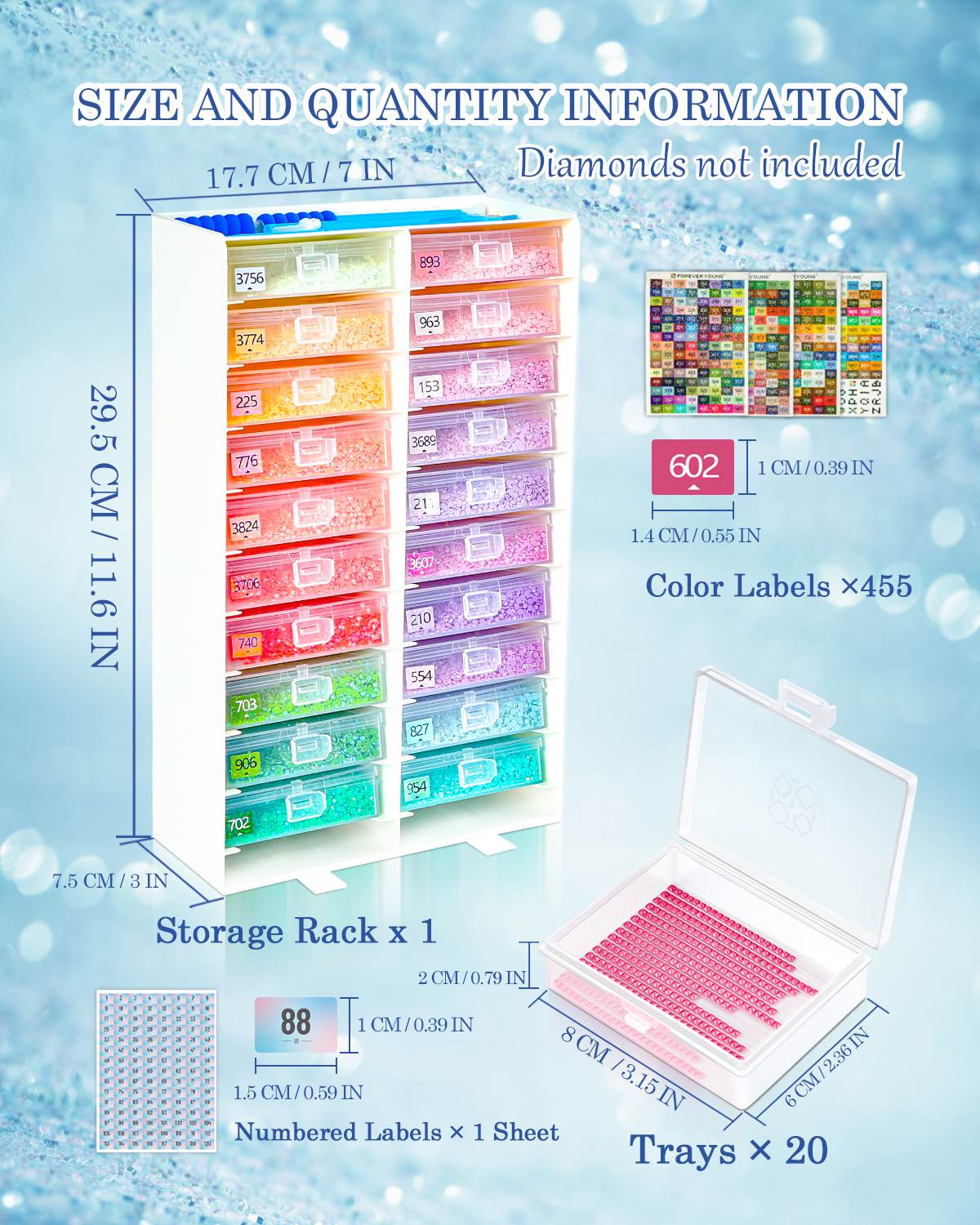 ForeverYoung 3-in-1 Diamond Art Tray Set