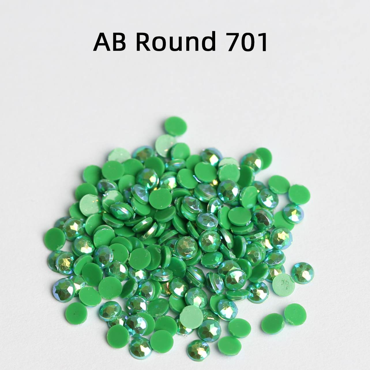 Runde AB-Perlen, 1 Beutel (2000 Stück), einfarbig