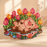 Reflections Collection – Flower Pig Diamond Painting Acrylic Standee