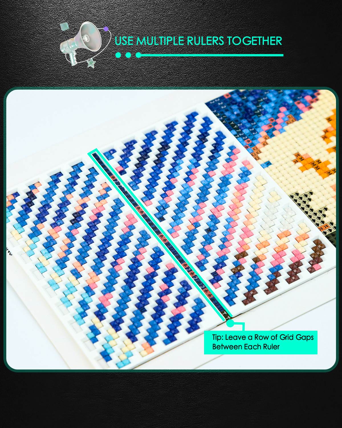 Diamond Painting Mesh Ruler