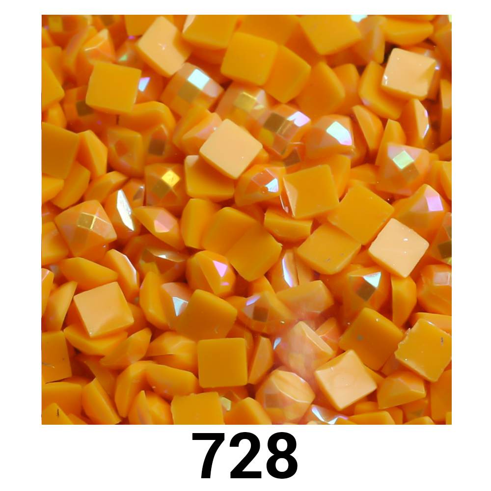 Quadratische AB-Perlen, 1 Beutel (2000 Stück), einfarbig