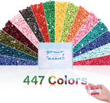 Lot de 447 perles rondes DMC de toutes les couleurs. 