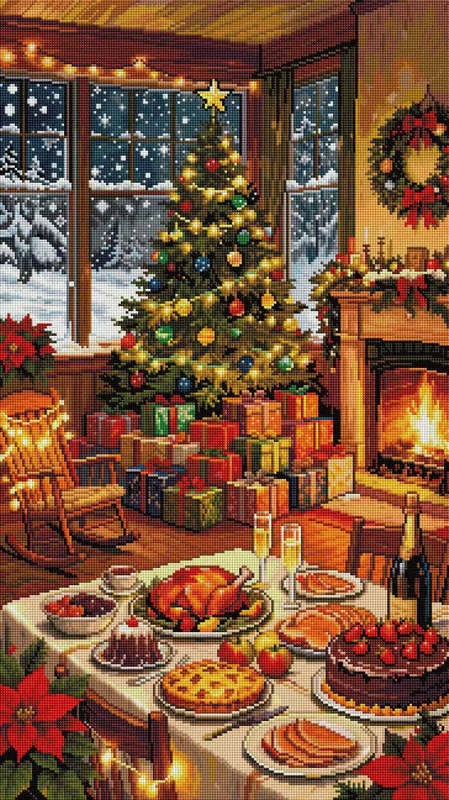 Warm Christmas Night Diamond Painting Kit