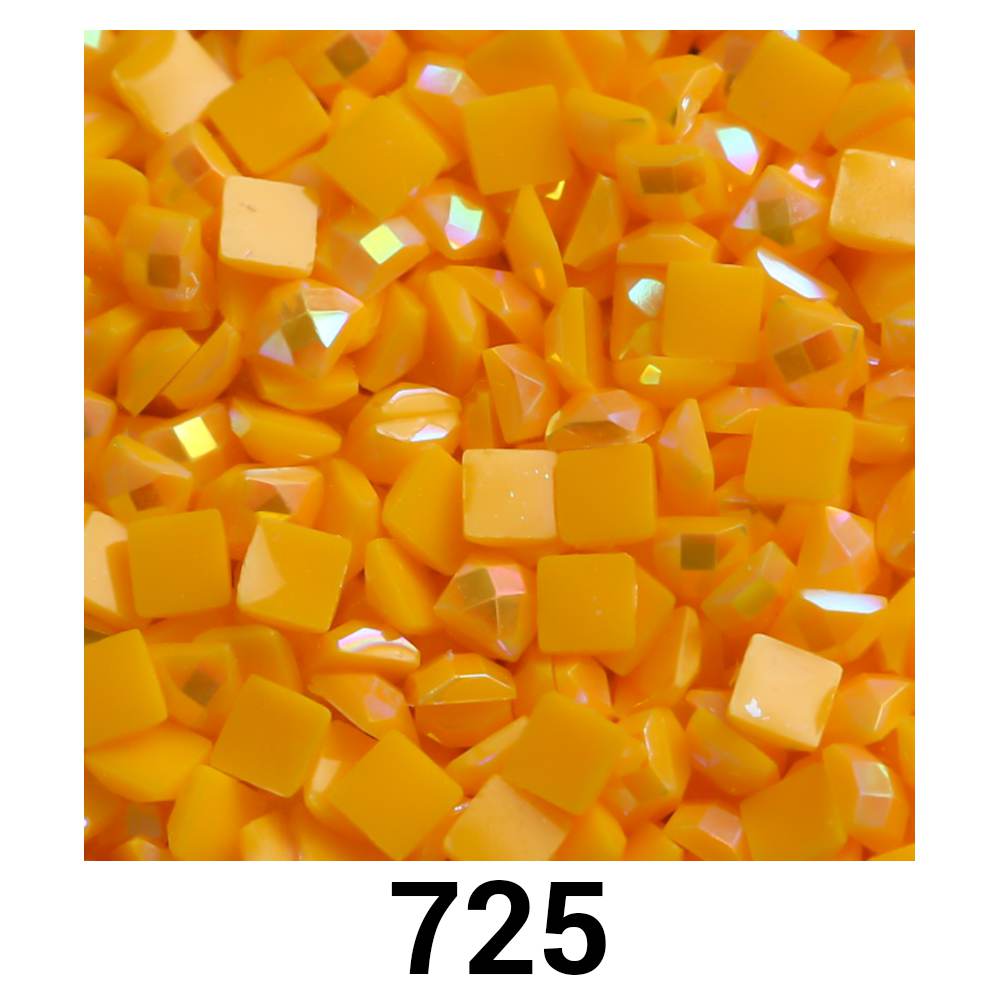 Quadratische AB-Perlen, 1 Beutel (2000 Stück), einfarbig