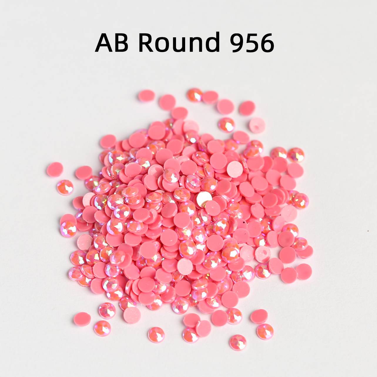 Runde AB-Perlen, 1 Beutel (2000 Stück), einfarbig