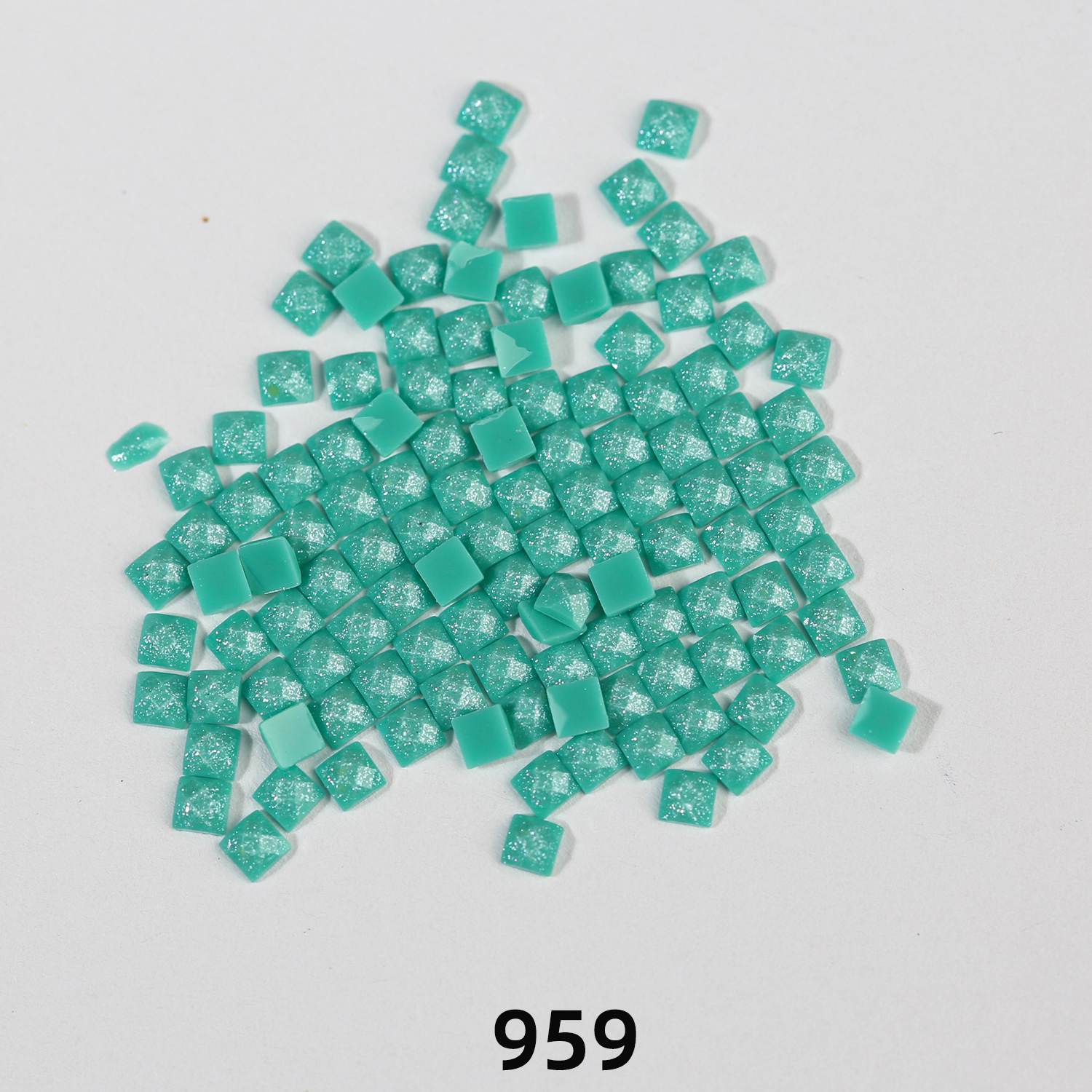 Quadratische AB-Perlen, 1 Beutel (2000 Stück), einfarbig