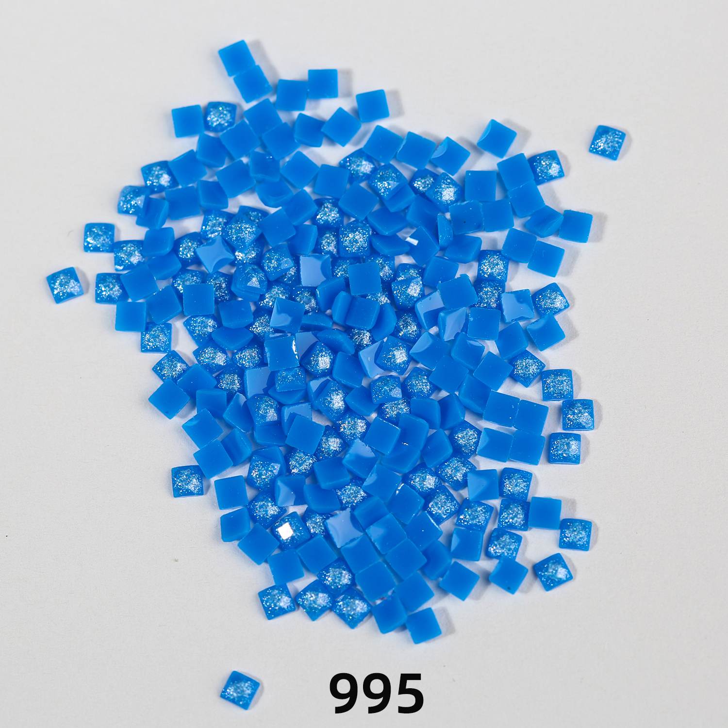 Quadratische AB-Perlen, 1 Beutel (2000 Stück), einfarbig