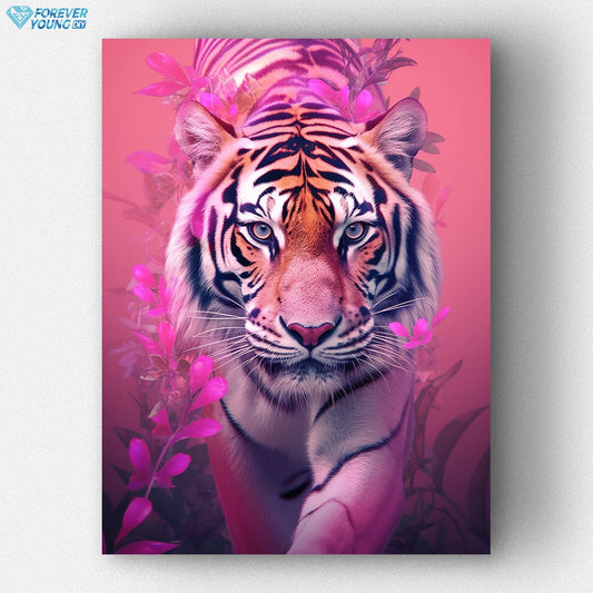 Tiger mit Blume 