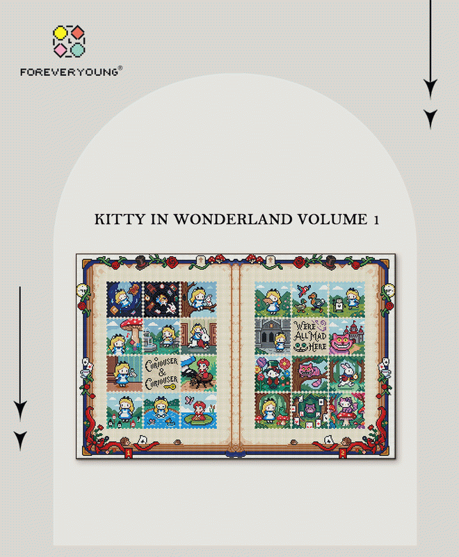 Wonderland Cat Adventures – Storybook Diamond Painting Kit