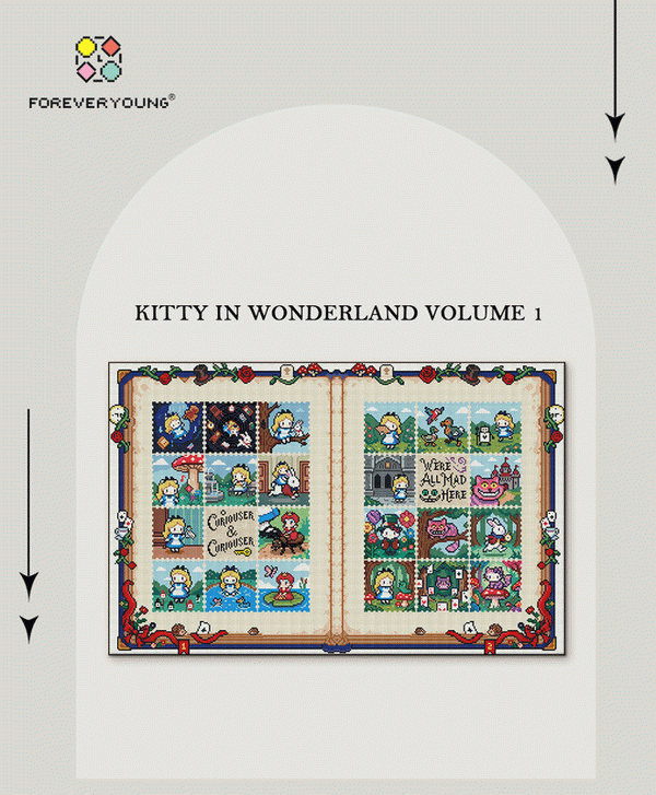 Wonderland Cat Adventures – Storybook Diamond Painting Kit