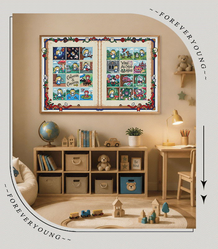 Wonderland Cat Adventures – Storybook Diamond Painting Kit