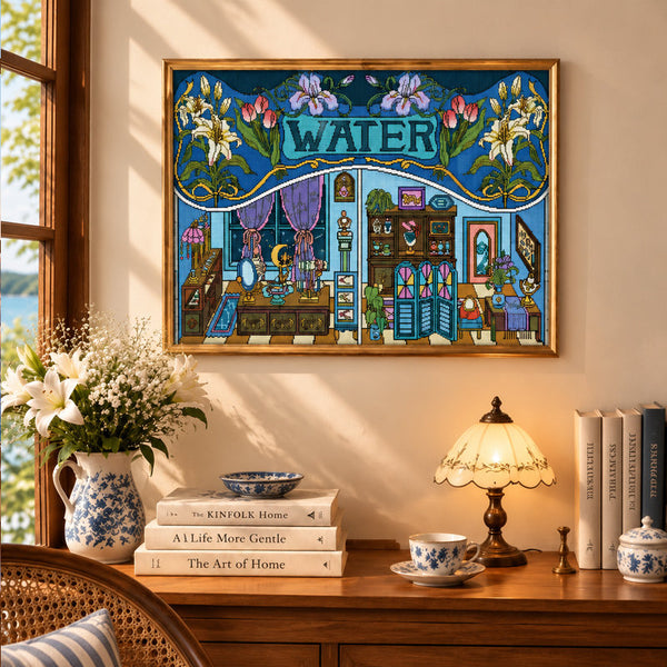 Illusion Water Apartment Giant Diamond Painting - Section 01