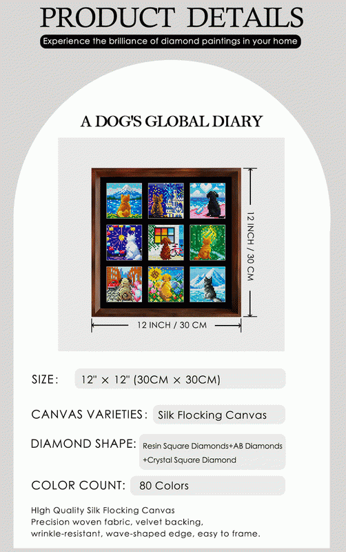 Around the World with Dogs Diamond Painting Collection