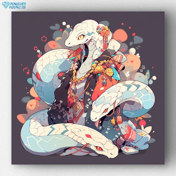 Serenity of a White Snake