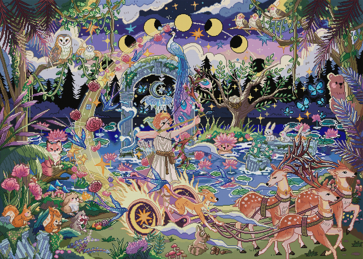 Moonlit Hunt in the Enchanted Forest