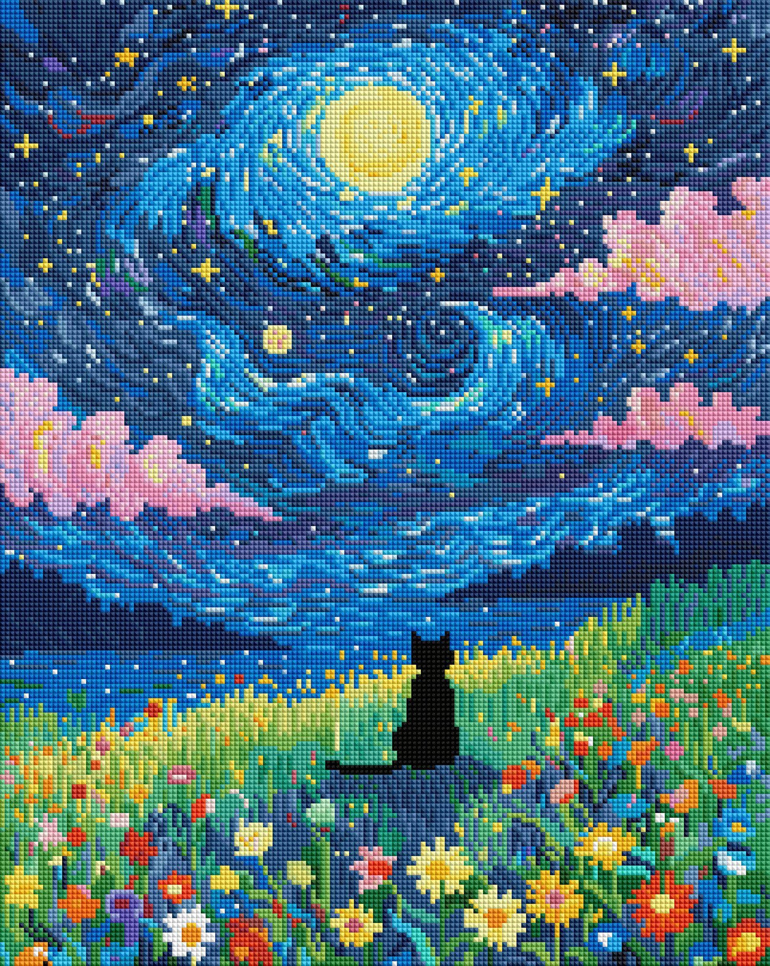Starry Night Cat