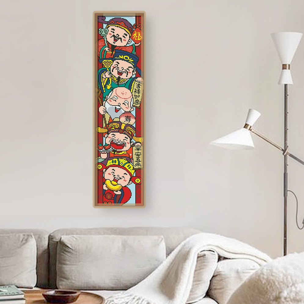 Fortune Elders-吉祥如意、平安喜乐（Cela signifie que tout se passe bien, que la vie est sûre et heureuse, pleine de joie et d'optimisme.） 