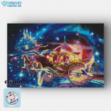 Peinture au diamant en cristal du carrosse de Cendrillon 