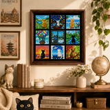 Whiskered Wonderland Cat Series – Nine Colorful Cats