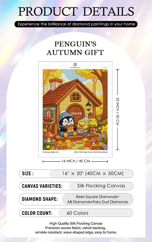Penguin Autumn Gift Diamond Painting