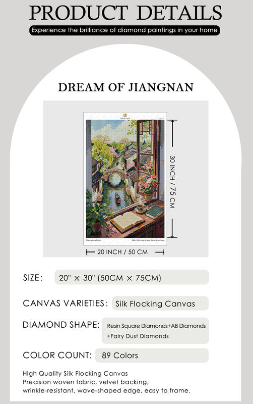 Tranquil Water Town View Diamond Painting Kit