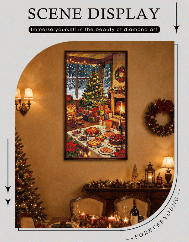 Warm Christmas Night Diamond Painting Kit