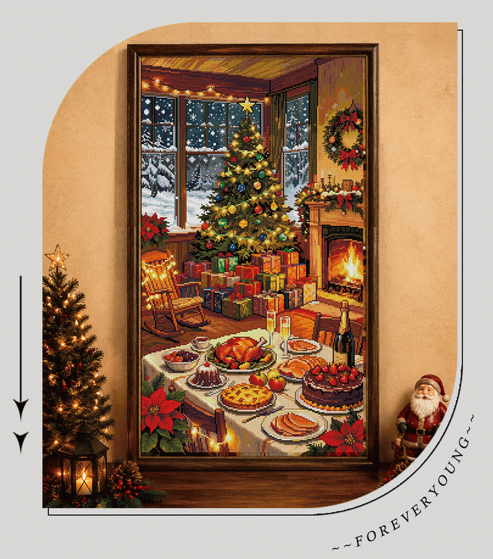 Warm Christmas Night Diamond Painting Kit