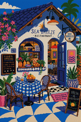 Sea Breeze Café Diamond Painting Kit
