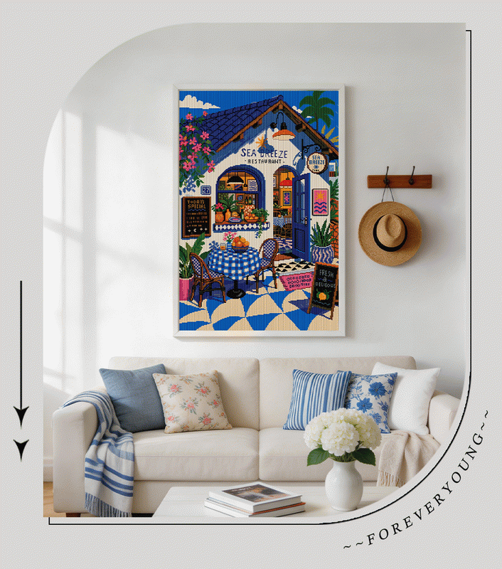 Sea Breeze Café Diamond Painting Kit