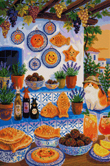Mediterranean Cat Garden Diamond Painting Kit