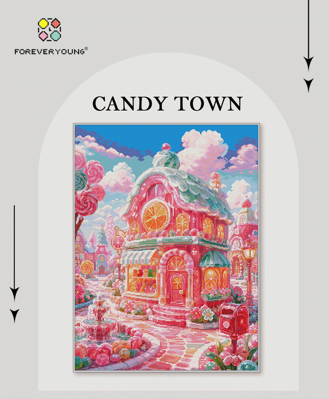 Candy Cottage Fantasy Diamond Painting Kit