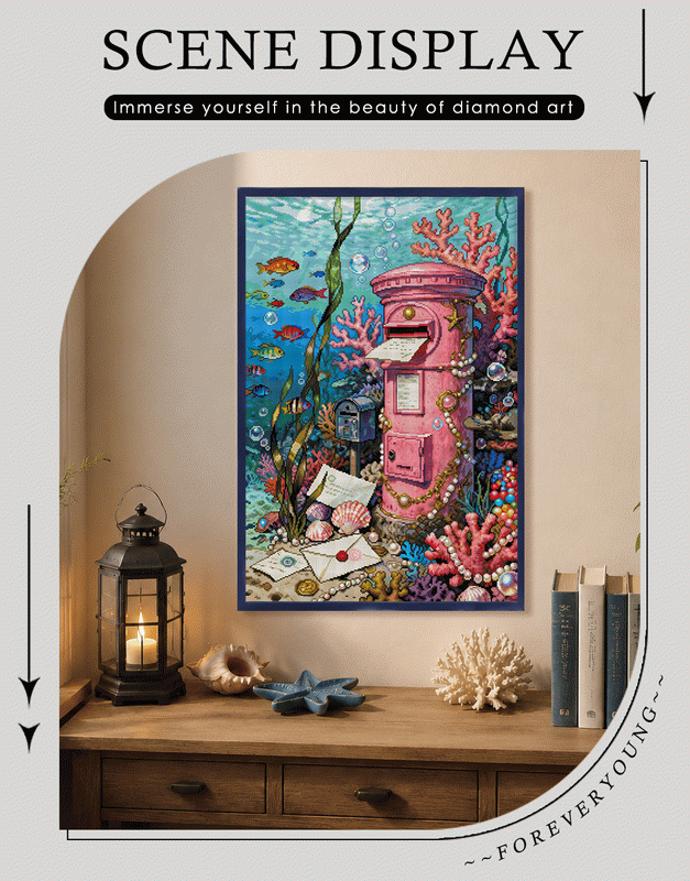 Messages from the Deep – Underwater Post Office Diamond Painting Kit