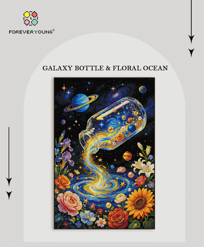 Starlit Universe Diamond Painting – Enchanted Galaxy Jar DIY Diamond Art Kit
