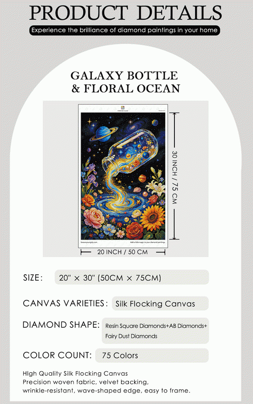 Starlit Universe Diamond Painting – Enchanted Galaxy Jar DIY Diamond Art Kit