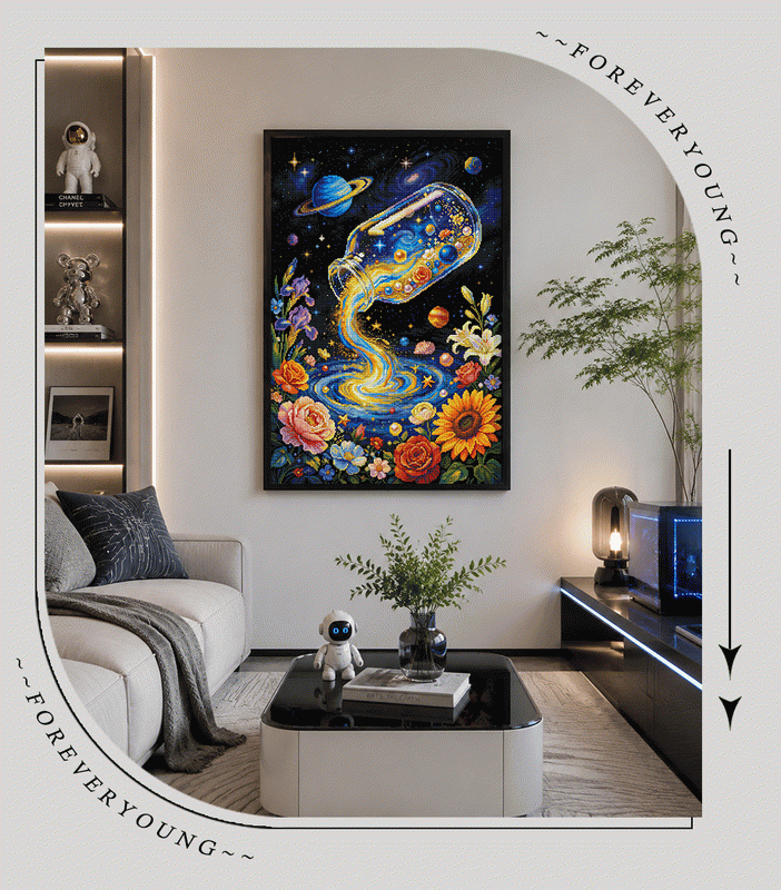 Starlit Universe Diamond Painting – Enchanted Galaxy Jar DIY Diamond Art Kit