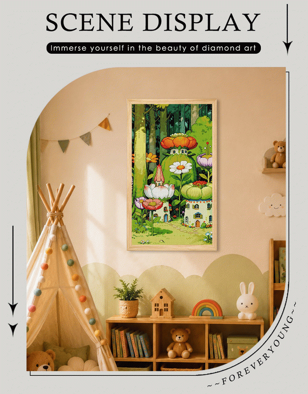 Magical Mushroom Forest Diamond Painting Kit