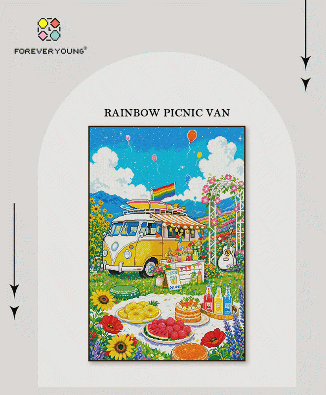 Summer Garden Road Trip Diamond Painting Kit