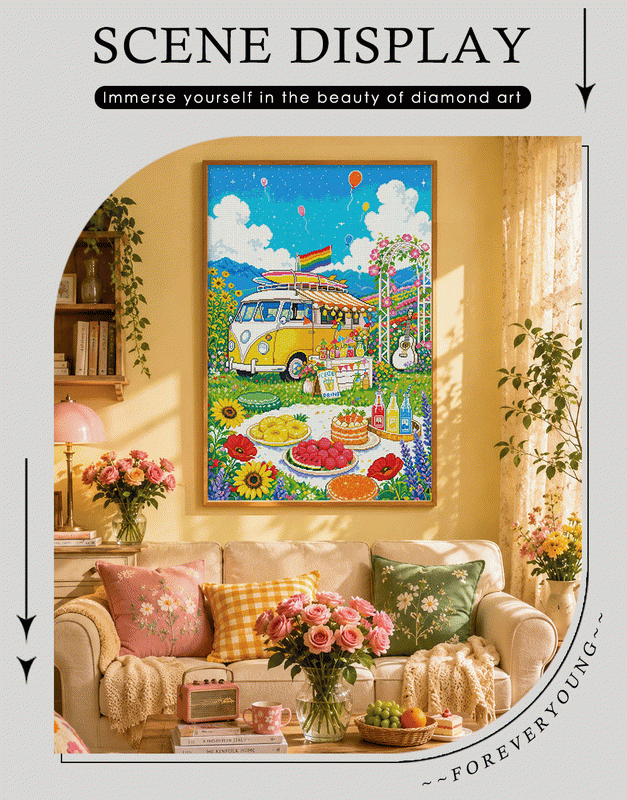 Summer Garden Road Trip Diamond Painting Kit