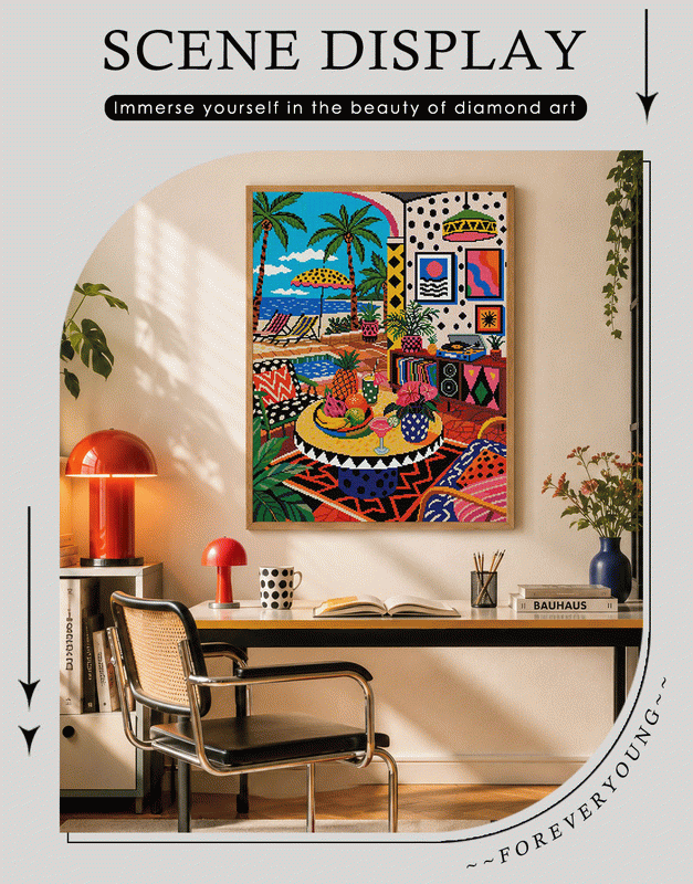Tropical Beach & Interior 5D Diamond Painting Kit