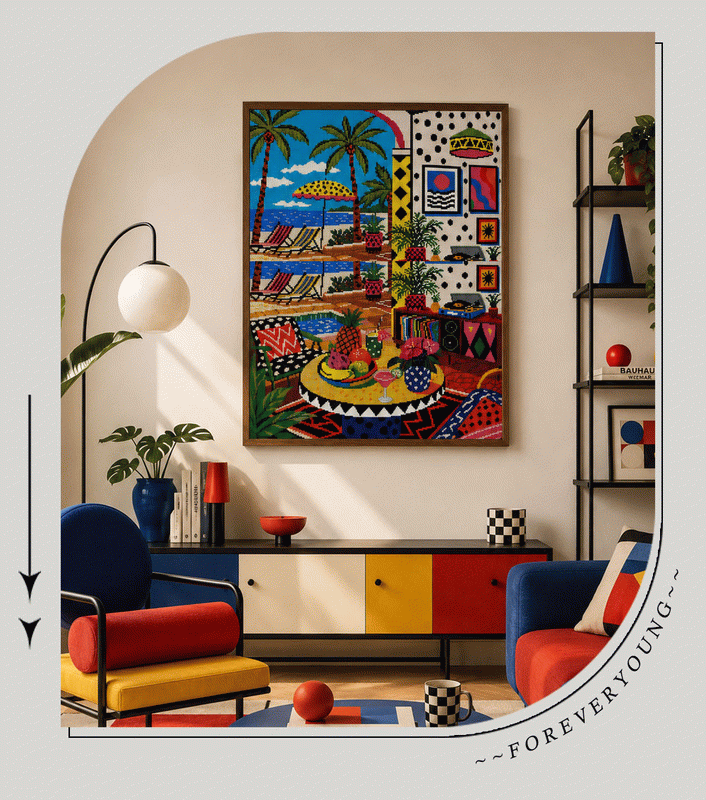 Tropical Beach & Interior 5D Diamond Painting Kit