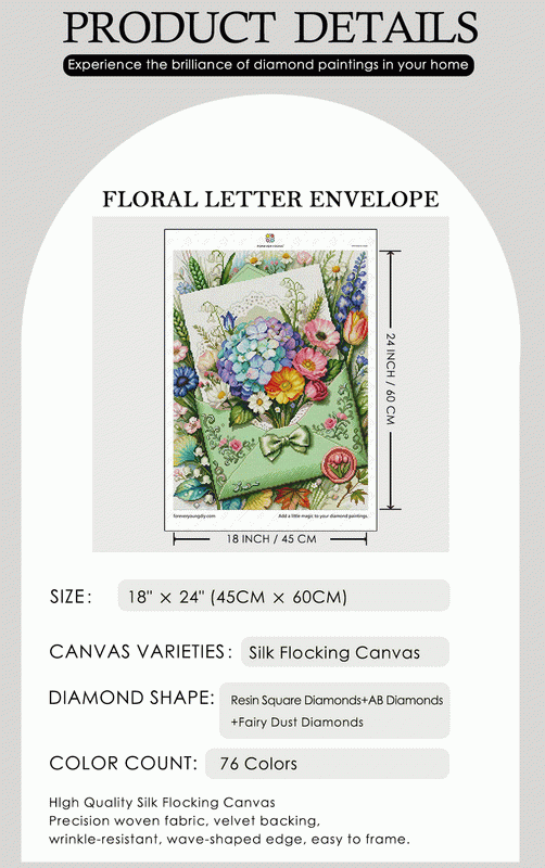 Envelope Flower Bouquet 5D Diamond Painting Kit