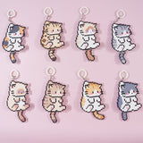 Lumigem Cat Diamond Art Keychain Kits, DIY Craft, Wiggle-Tail Kitties