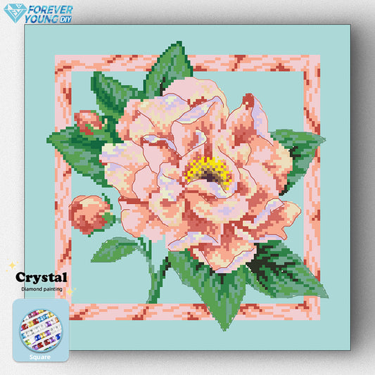 Hübsches Blumen-Kristall-Diamantgemälde 