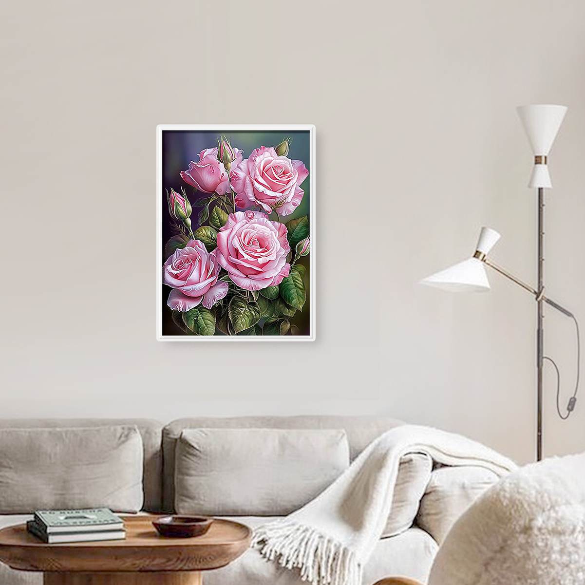 Radiant Roses-Crystal Diamond Painting