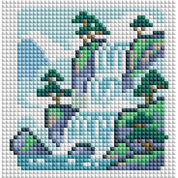 Minigem™ :Pines and Waterfall