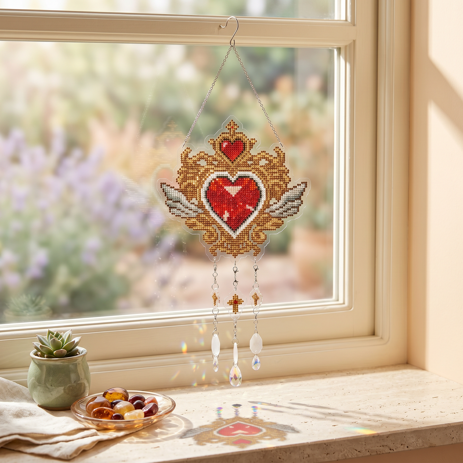 LumiGem Suncatcher Vowed Heart
