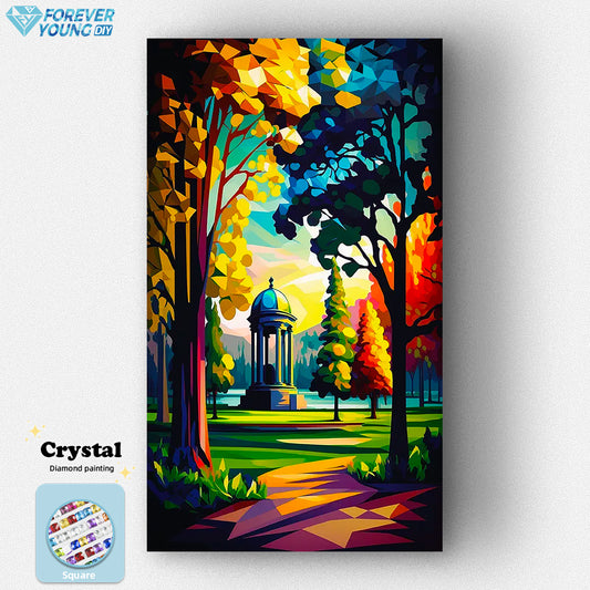 Peinture au diamant en cristal du pavillon Riverside 