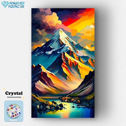 Peinture au diamant en cristal de montagne 