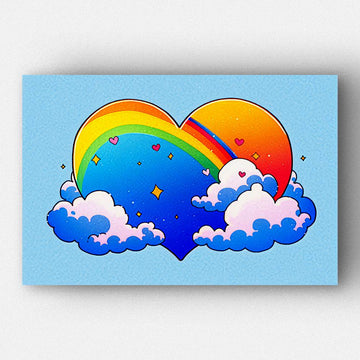 Peinture diamant en cristal arc-en-ciel d'amour 