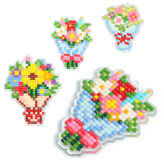 Bouquet Acrylic Diamond Painting Keychain - Forever Young®️ DIY - 